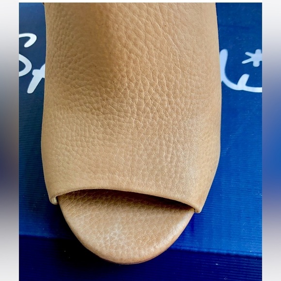 Splendid Jaylen Tan Leather Open Toe Booties Boots Ankle Tie Platform Heels 6.5​ - Picture 13 of 16